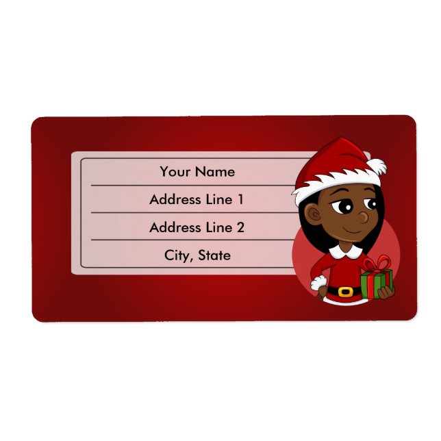 Navidades etiqueta personalizado chica (Frente)