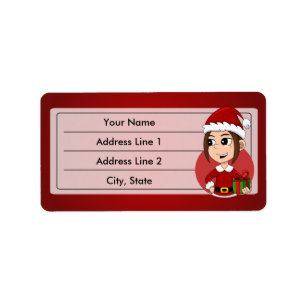 Navidades etiqueta personalizado chica