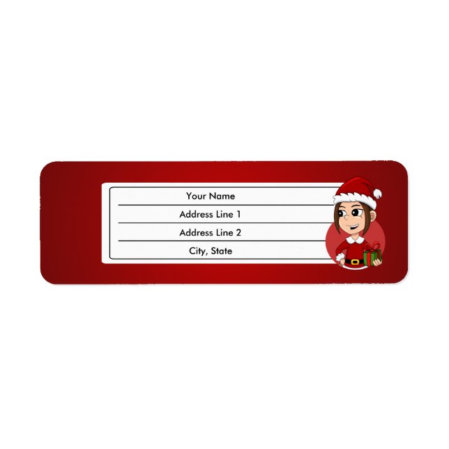Navidades etiqueta personalizado chica (Frente)