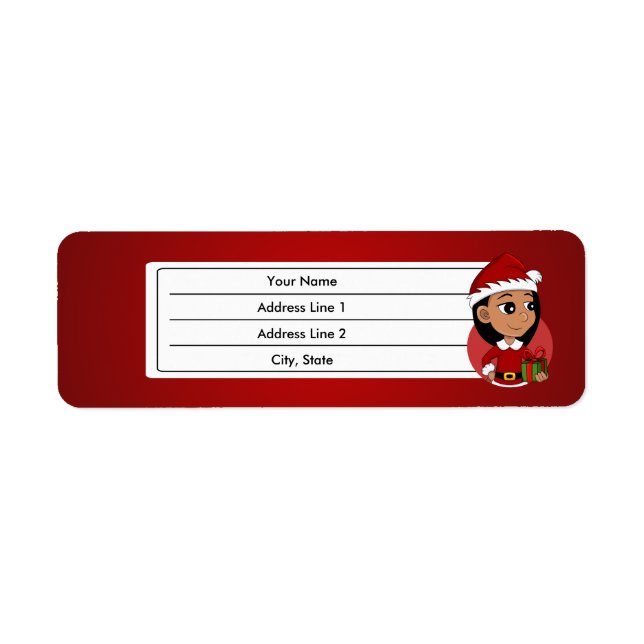 Navidades etiqueta personalizado chica (Frente)