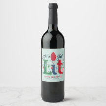 Navidades Etiquetas de botellas de vino