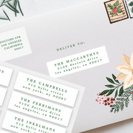 navidades etiquetas de nombre y dirección individu