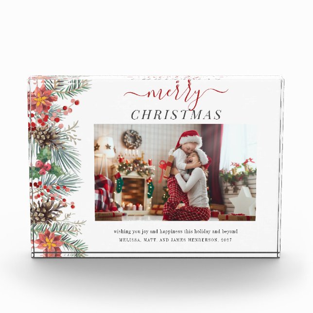 Navidades Familia Foto Script Berries (Anverso)