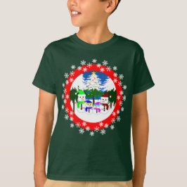 Navidades Familia Snowman Niños Camiseta