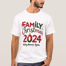 Navidades familiares 2024 Camisa masculina conmemo