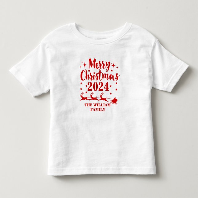 Navidades familiares personalizados camiseta peque (Anverso)