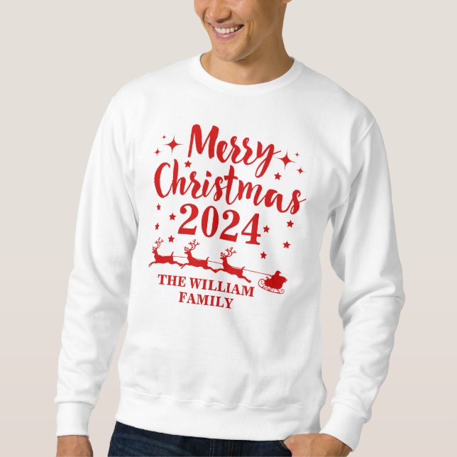Navidades familiares personalizados sudaderas (Anverso)