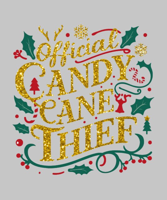 Navidades familiares Tees | Oficial Candy Cane Thi (Cuello)
