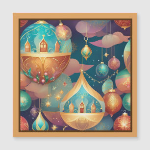 Navidades fantásticos Bolas Diseño Tarjeta Magnéti