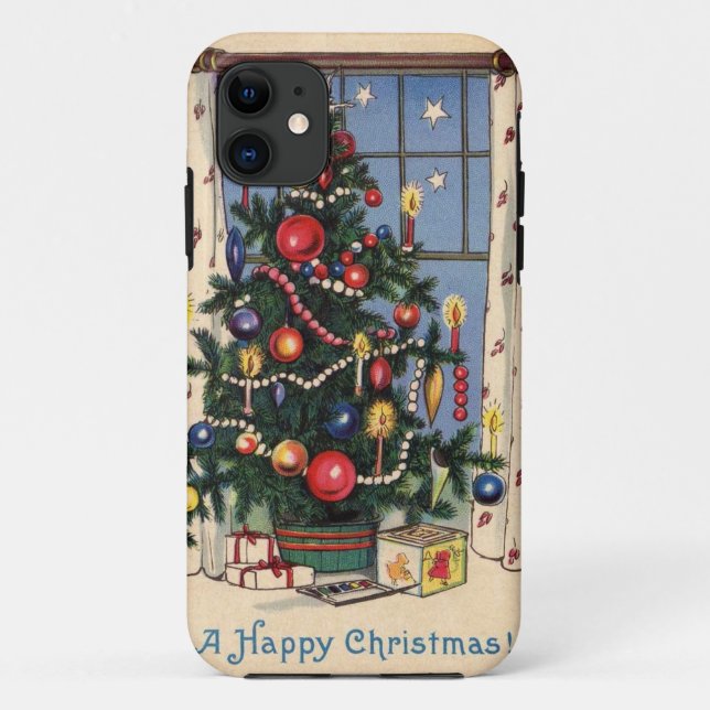 Navidades felices Funda de iPhone5 (Reverso)