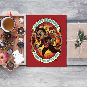 Navidades Felices Krampus Niños traviesos Cuidado
