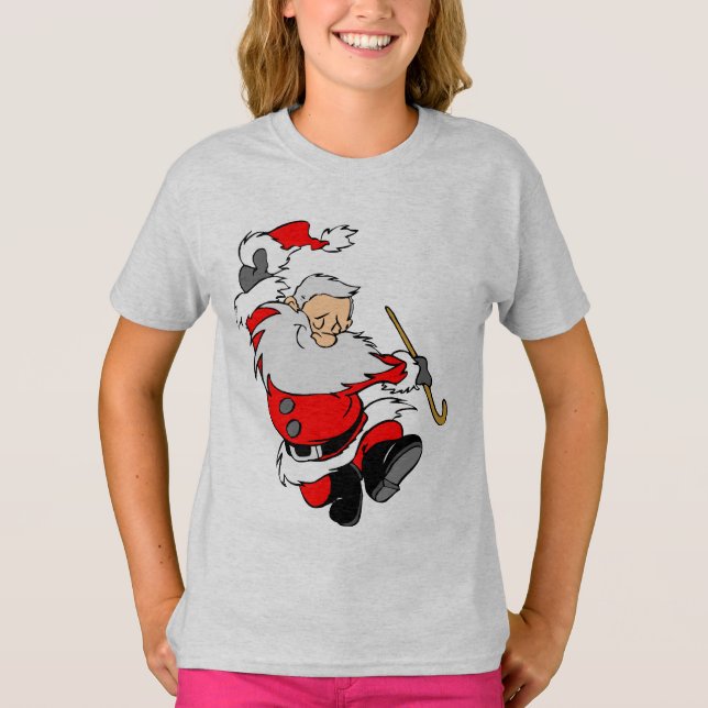 Navidades felices más camiseta de cuello-V de tama (Anverso)