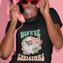 Navidades felices Navidades hippie camiseta
