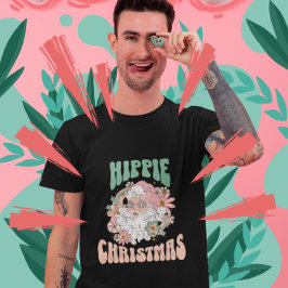 Navidades felices retro camiseta hippie groovy de