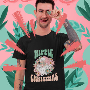 Navidades felices retro camiseta hippie groovy de 