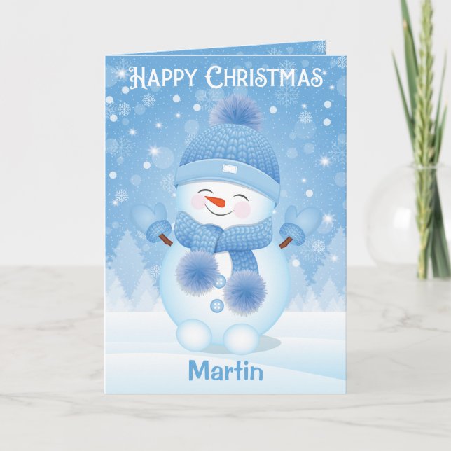 Navidades felices | Tarjeta de felicitación para B (Anverso)