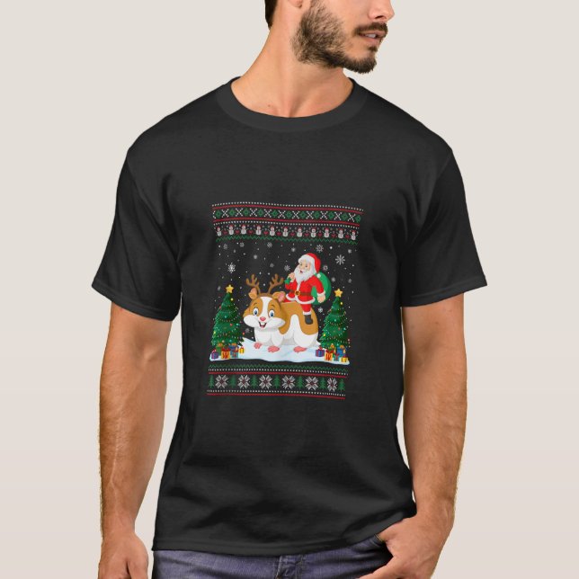 Navidades feos de Hamster Sweater Funny Papá R (Anverso)