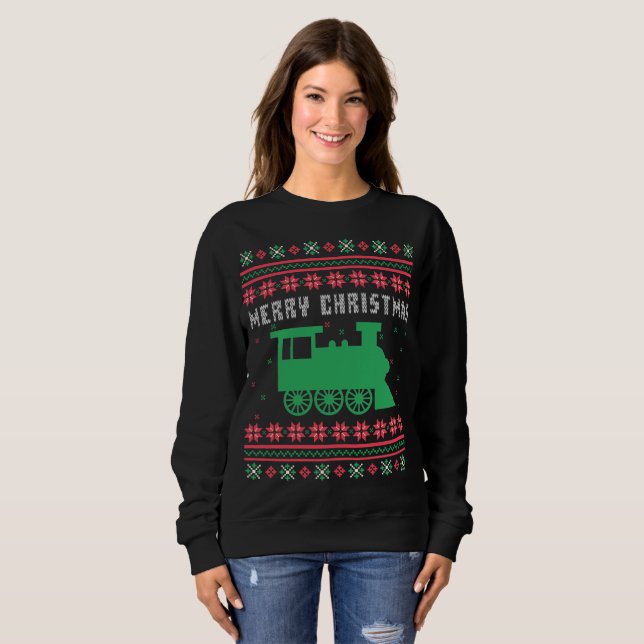 Navidades feos de la locomotora del tren suéter (Anverso completo)