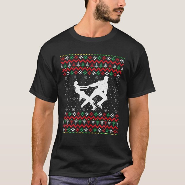 Navidades feos de patinaje artístico Sweater Sport (Anverso)