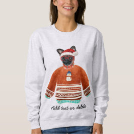 Navidades feos de perro de Bruselas sudadera