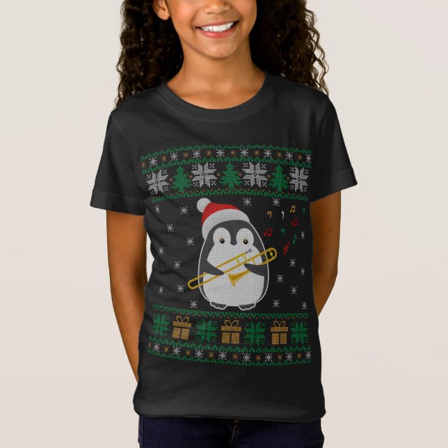 Navidades feos de trombón suéter familia de Navida (Anverso)