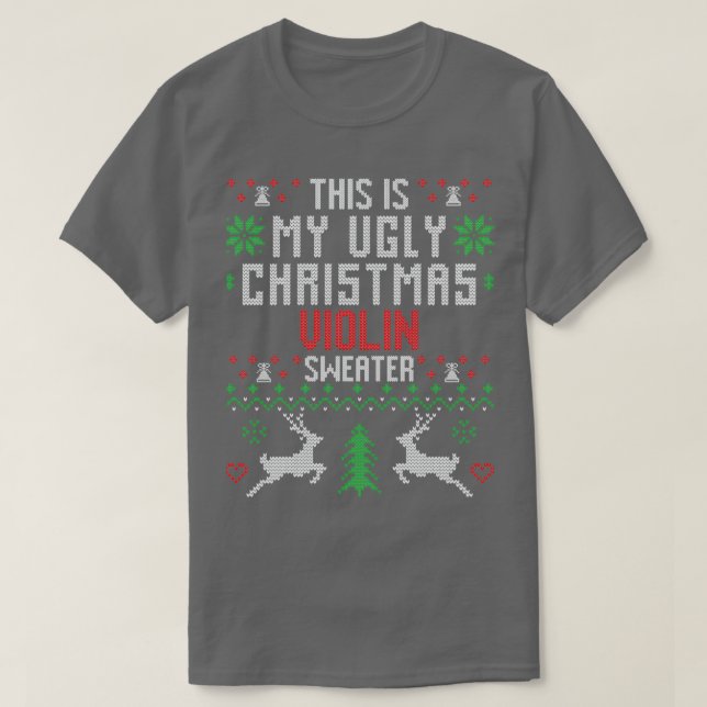Navidades feos de violín suéter (Diseño del anverso)