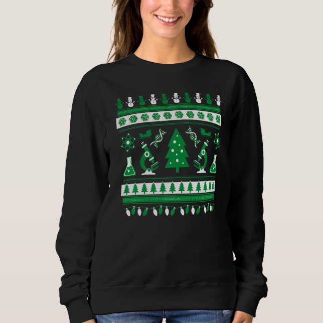 Navidades feos del laboratorio de ciencias suéter (Anverso)