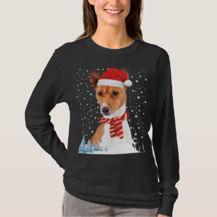 Navidades feos del perro de Basenji Sweater Santa 