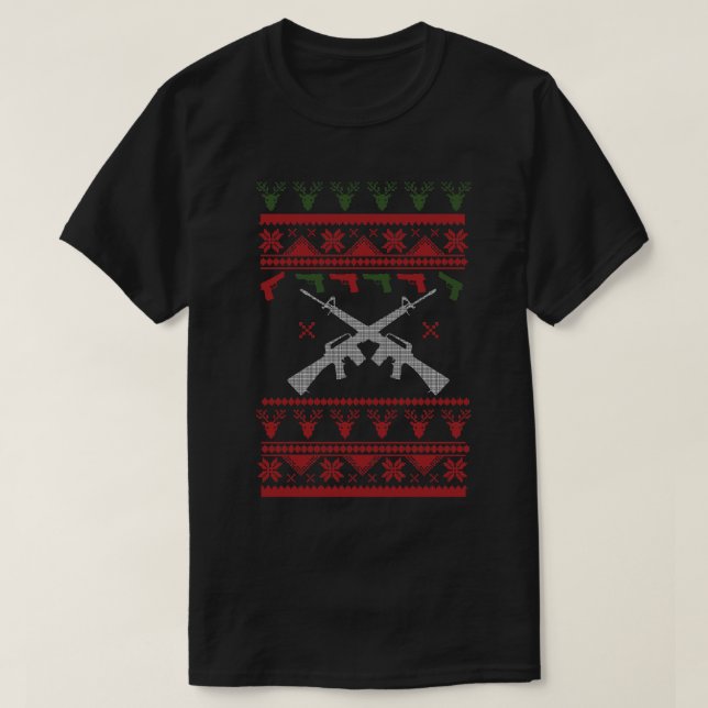 Navidades feos Gun Fiesta Sweater Style (Diseño del anverso)