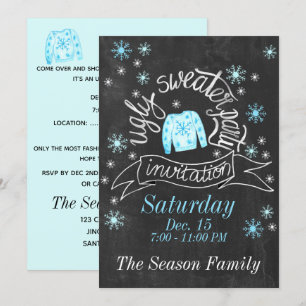Navidades feos Invitación a la fiesta del suéter