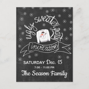 Navidades feos Invitación a la fiesta del suéter