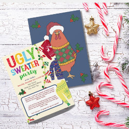 Navidades feos Invitación a la fiesta del suéter