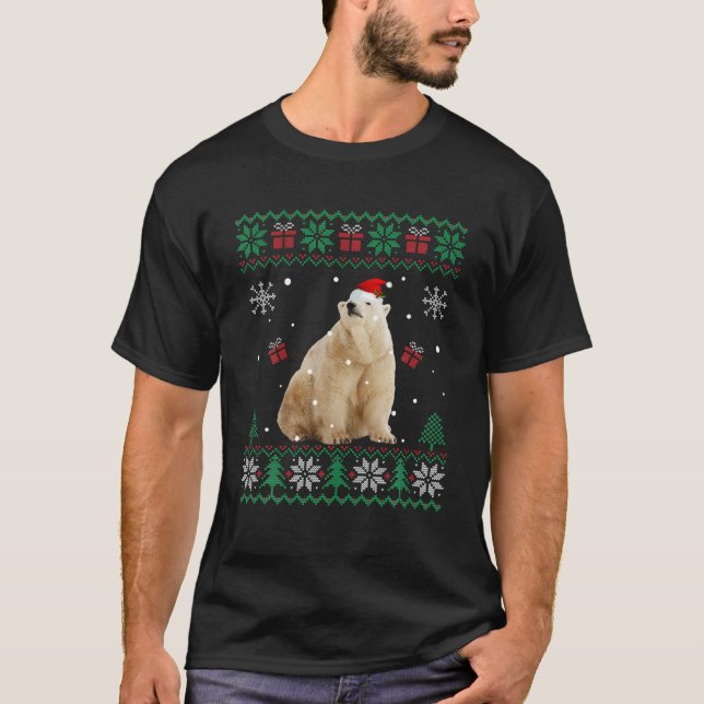Navidades feos Pajama Sweater Polar Bear Animales  (Anverso)