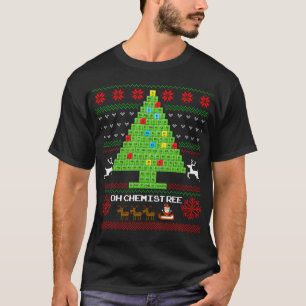 navidades feos química camiseta periódica de mes