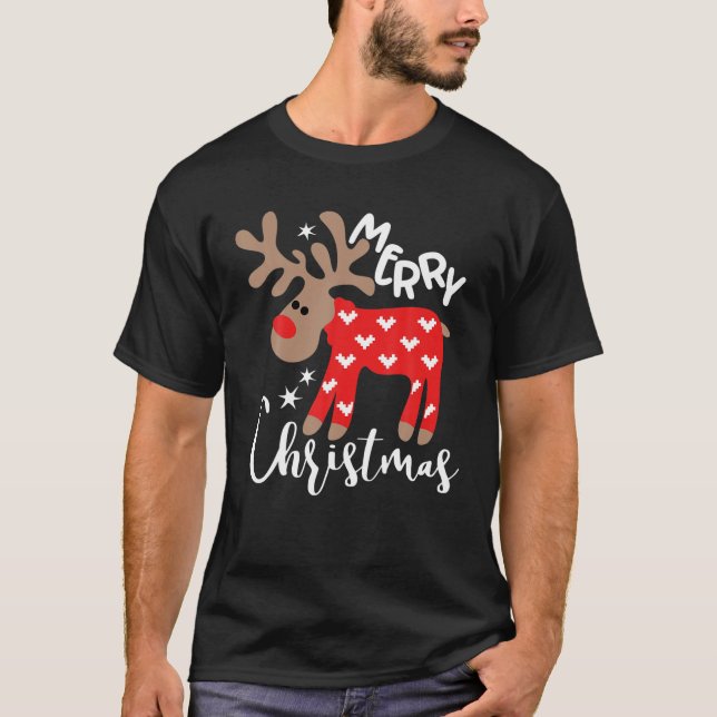 Navidades feos renos Sweater Pajama coincidiendo c (Anverso)