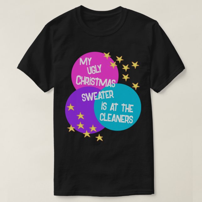 Navidades feos sudan camiseta rosada morada (Diseño del anverso)