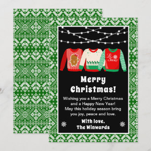 Navidades feos sudorosos Feliz Navidad verde