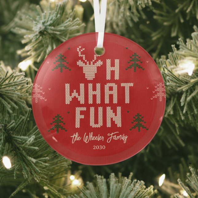 Navidades feos suéter adorno personalizado (in situ)