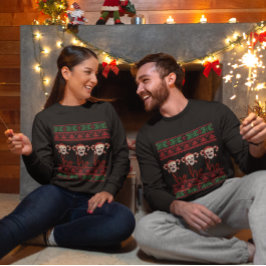 Navidades feos suéter Ho Ho Ho Ho Skeleton Navidad