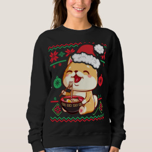 Navidades feos suéter Kawaii Anime Shiba Inu Eati
