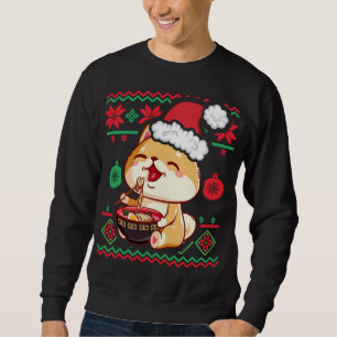 Navidades feos suéter Kawaii Anime Shiba Inu Eati