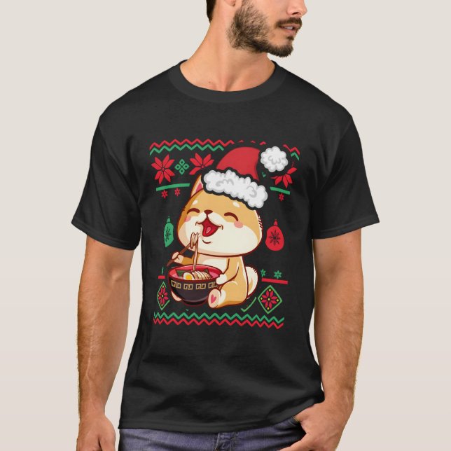 Navidades feos suéter Kawaii Anime Shiba Inu Eati (Anverso)