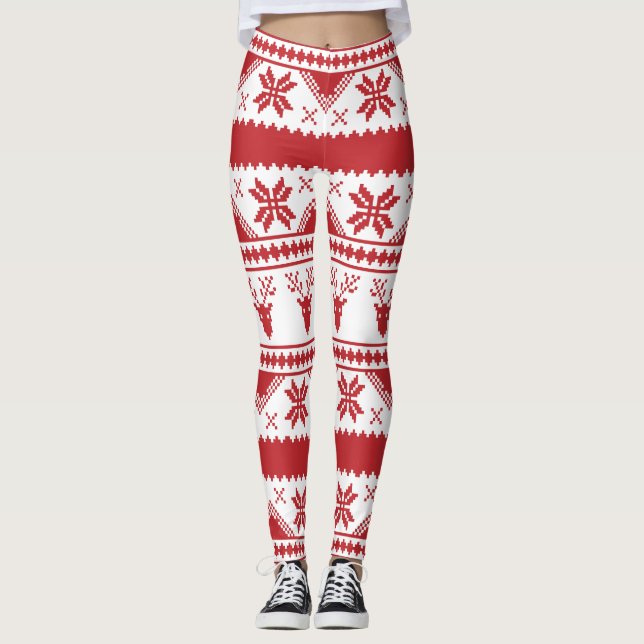 navidades feos suéter navidades leggings (Anverso)
