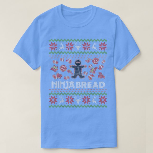 Navidades feos suéter Ninja Bread Gingerbre (Diseño del anverso)