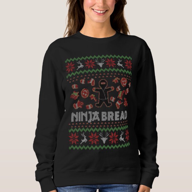 Navidades feos suéter Ninja Bread Gingerbre (Anverso)