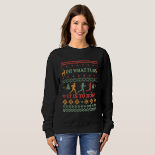Navidades feos suéter vintage correr