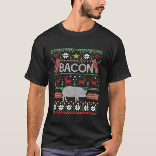 Navidades feos Sweater Bacon Pig Funny Bacon Lover