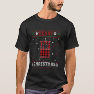 Navidades feos Sweater Bank Teller Buffalo Plaid R