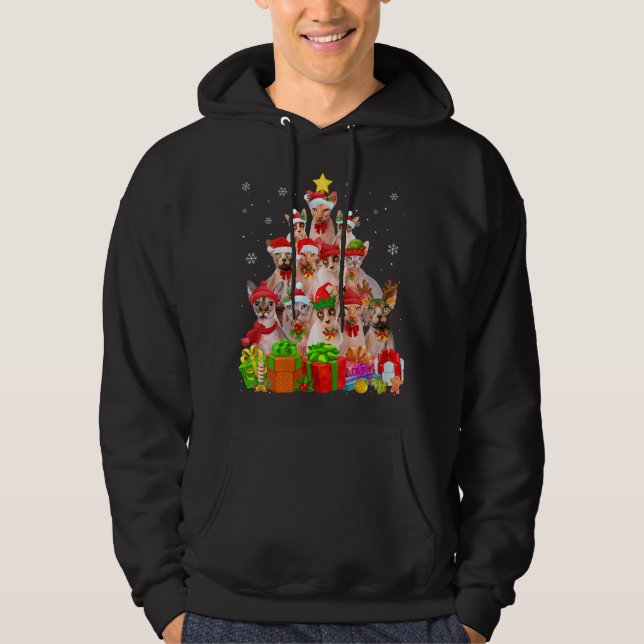 Navidades feos Sweater Cat Sphynx Funny Cat X (Anverso)