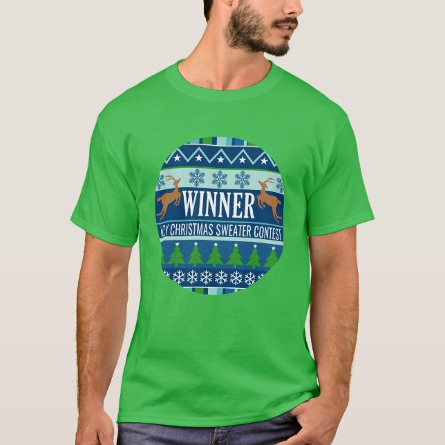 Navidades feos Sweater Conest Ganador del primer l (Anverso)